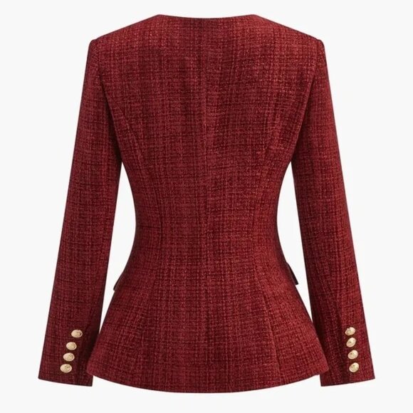 Commense Button Down Slit Tweed Blazer NWT, Size L, Runs more like a M - Picture 4 of 17